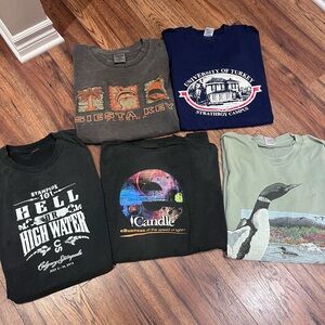 Vintage 90’s y2k Graphic T-Shirt Bundle Nature Destination Stampede Business